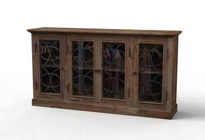 Wilhelm 76" 4 Door Sideboard - Natural + Smoke