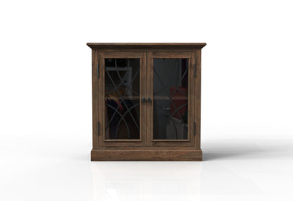 Morrison 40" 2 Door Cabinet - Natural + Smoke
