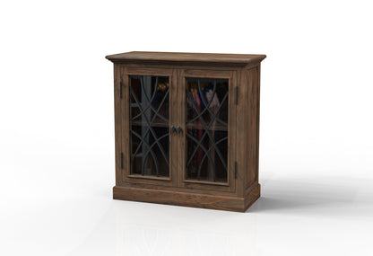 Morrison 40" 2 Door Cabinet - Natural + Smoke