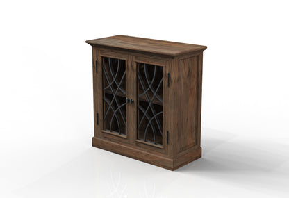 Morrison 40" 2 Door Cabinet - Natural + Smoke