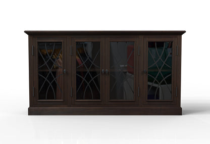 Morrison 76" 4 Door Sideboard - Natural + Black