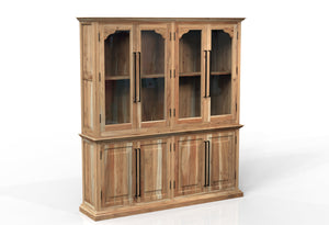 Bradshaw 80" 4 Door Cabinet & Hutch - Natural