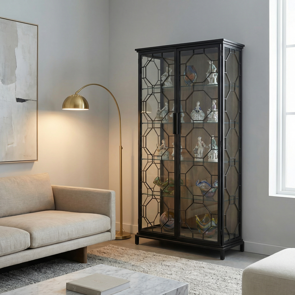 Solis 36" 2 Door Tall Cabinet - Black