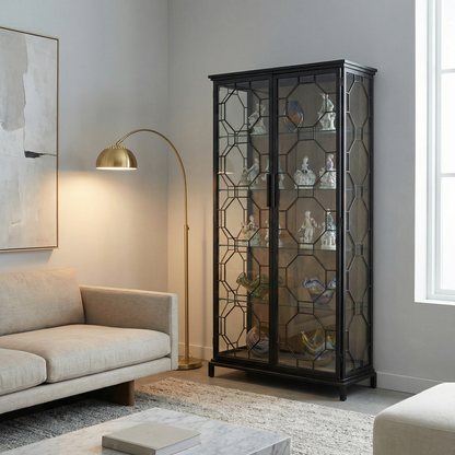 Solis 36" 2 Door Tall Cabinet - Black