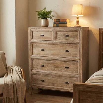 Sophia 45" 5 Drawer Chest - Sand