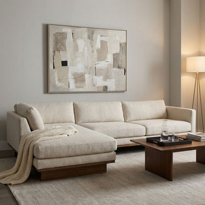 Tate 125" Sofa + Chaise - Taupe