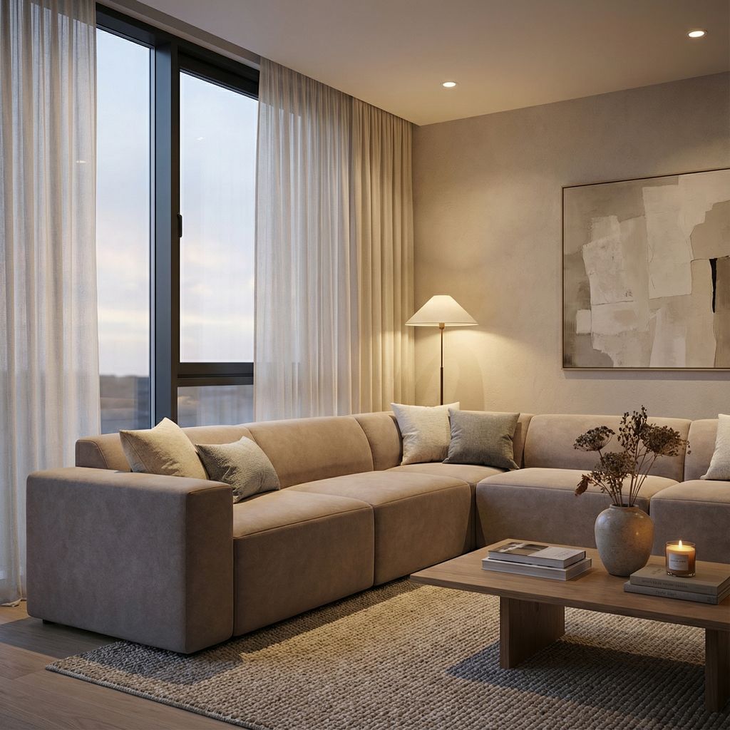 Theo Express Ship 120" x 120" Modular Sectional