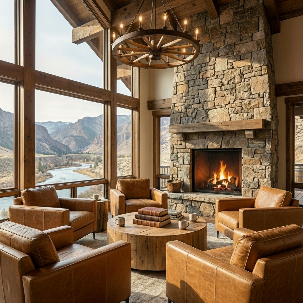 Dallas 39" Top Grain Leather Chair - Hollis Tobacco + Antique