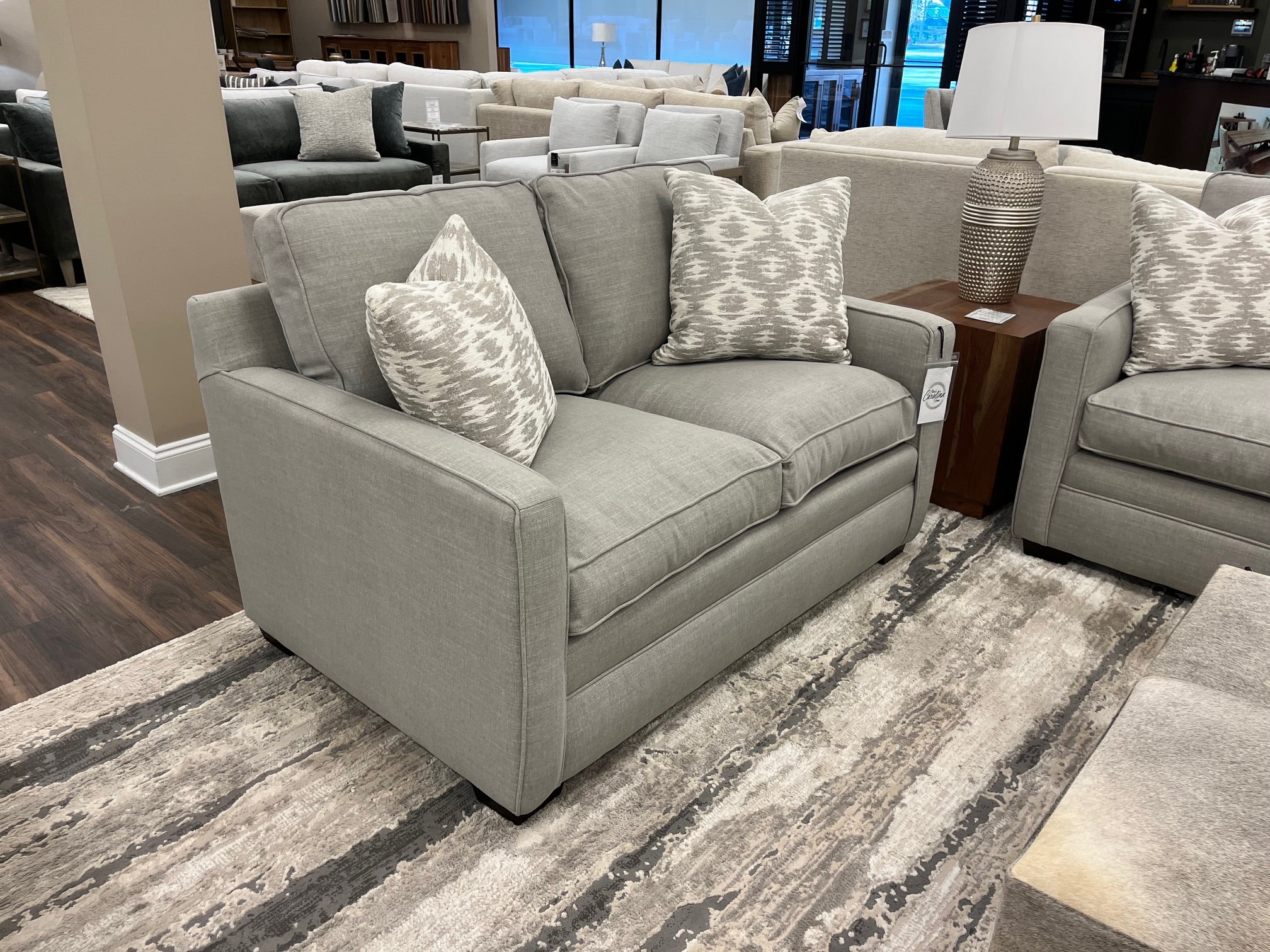 Berkshire 55" 2 Cushion Loveseat - Crypton Nomad Stone