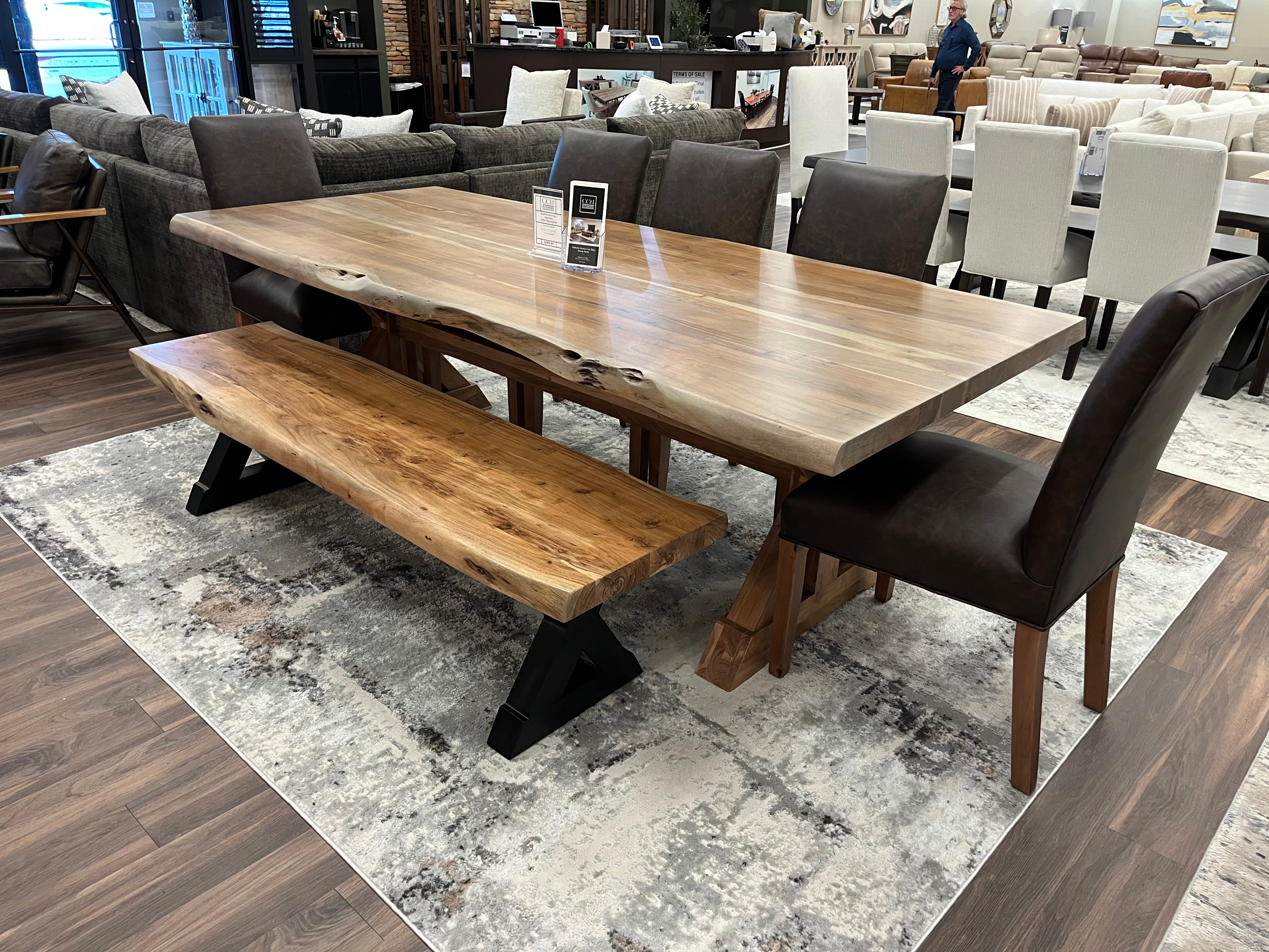 Malcolm Acacia 96" Live Edge Dining Table - Natural