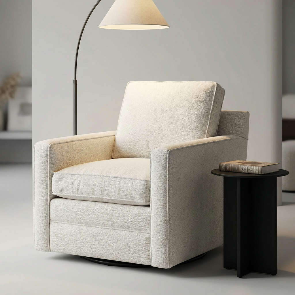 Berkshire 34" Swivel Chair - Crypton Oyster