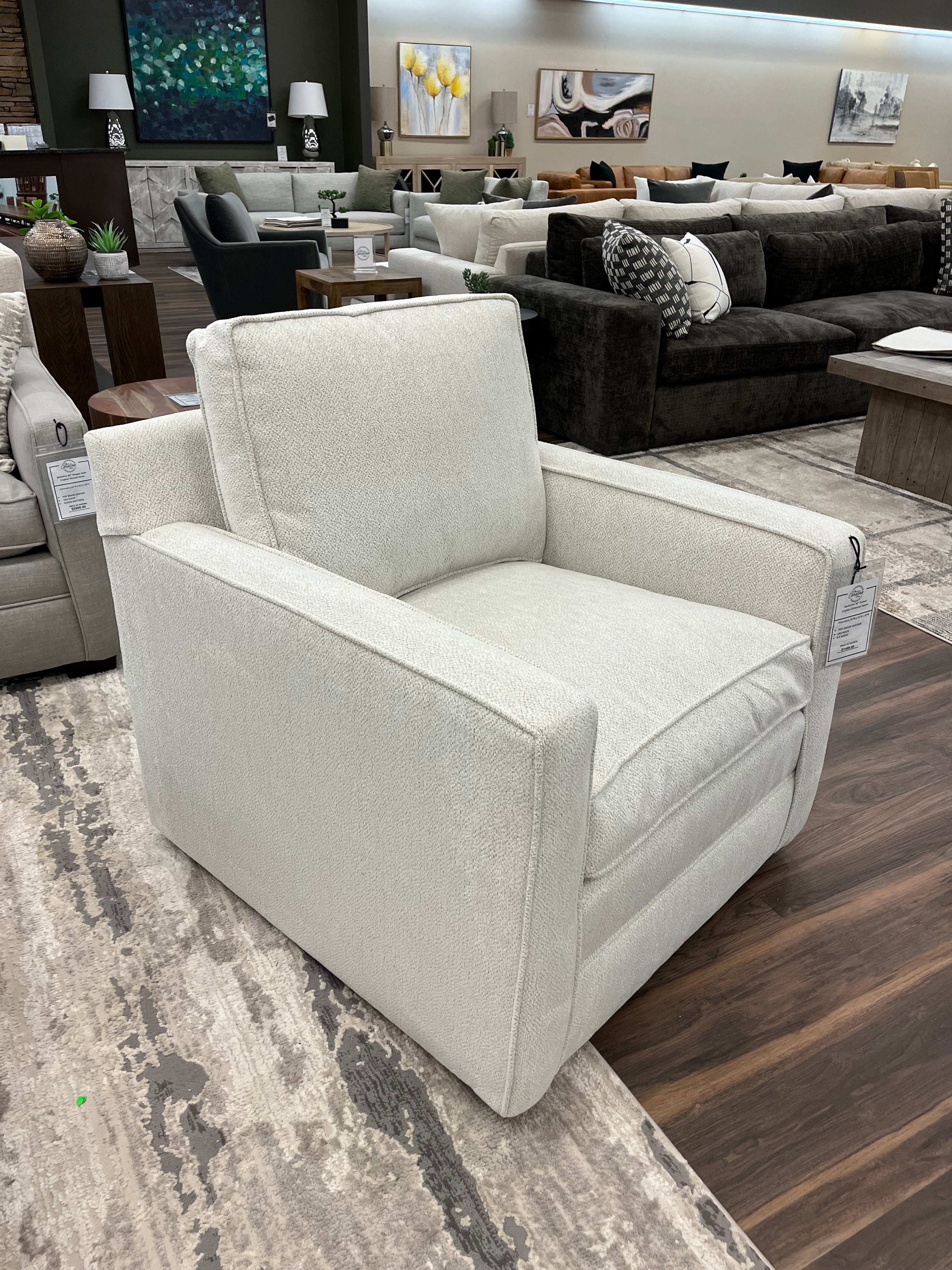 Berkshire 34" Swivel Chair - Crypton Oyster