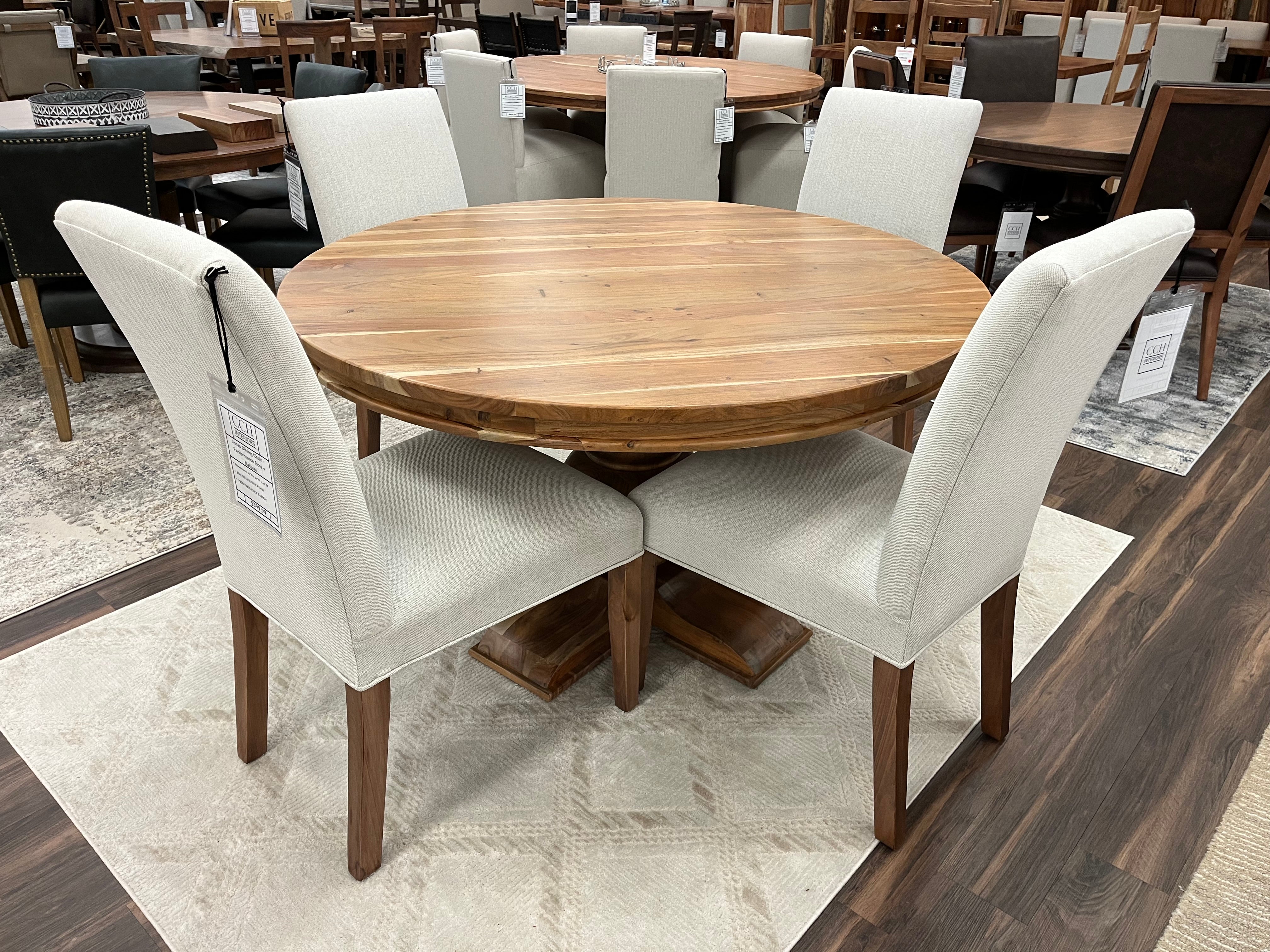 Marcia 53" Acacia Round Dining Table - Natural