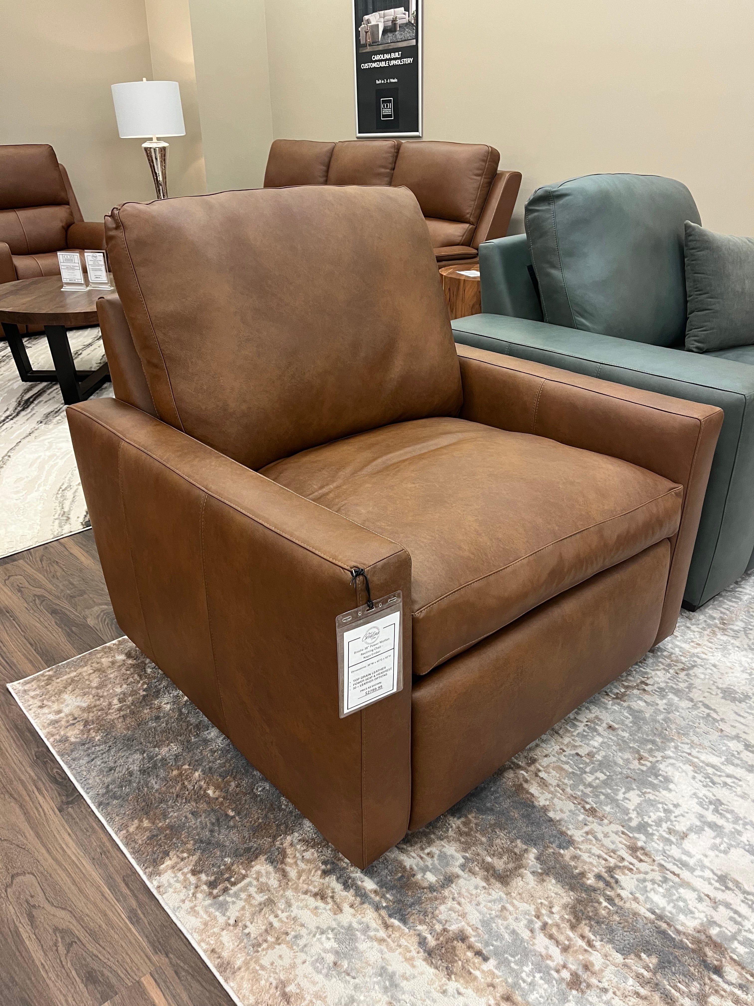 Brodie 38" Power Motion Reclining Chair -  Napa Ember