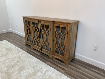 Clarissa 72" Acacia 4 Door Breakfront Sideboard - Natural