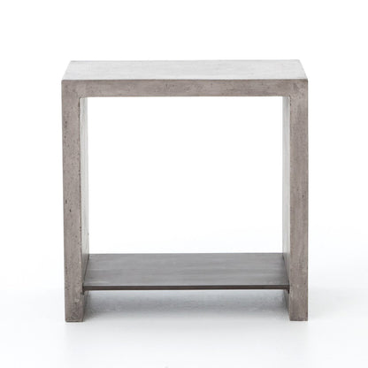 Tavren 22" Square End Table - Dark Grey