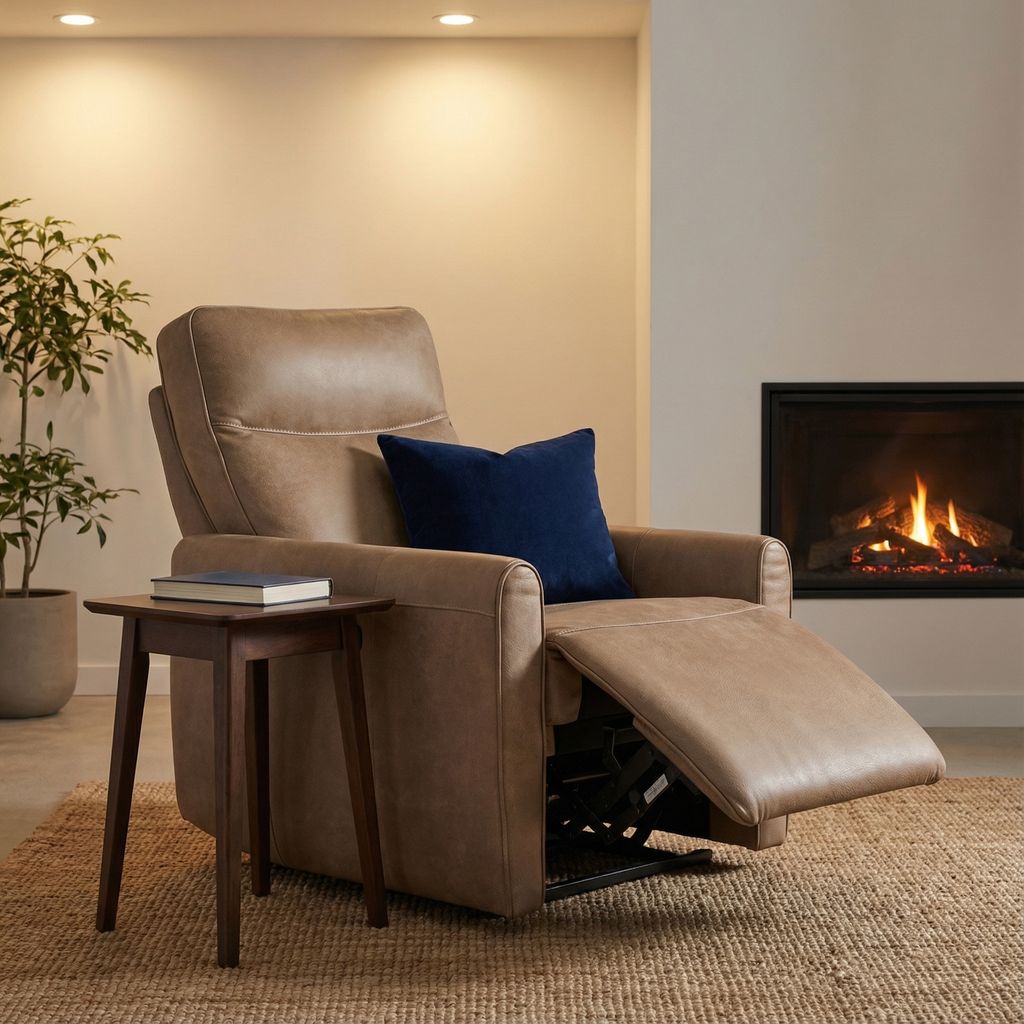 Val 29" Top Grain Leather Power Motion Recliner - Toffee