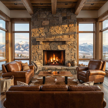 Wallace 92" Top Grain Leather 3 Cushion Sofa - Diva Mustang