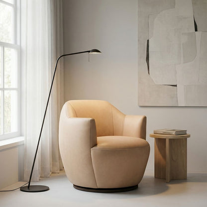 Wendy Express Ship 31" Top Grain Leather Swivel Chair