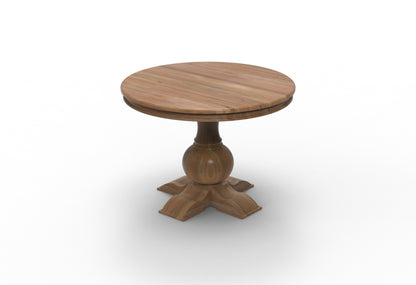 Marcia 42" Acacia Round Dining Table - Natural + Gray