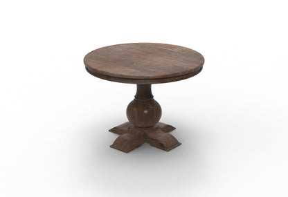 Marcia 42" Acacia Round Dining Table - Natural + Smoke