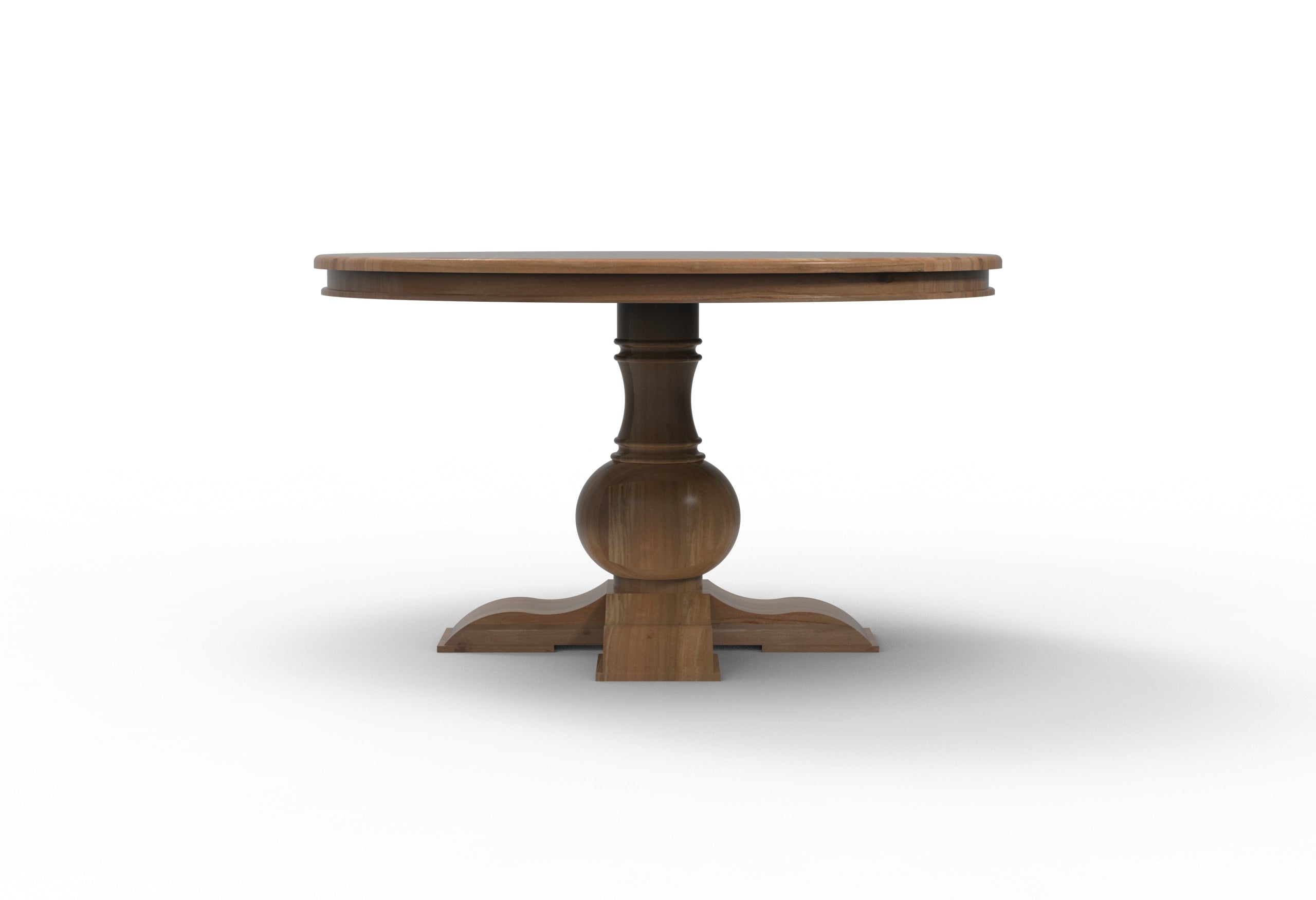 Marcia 53" Acacia Round Dining Table - Natural + Gray