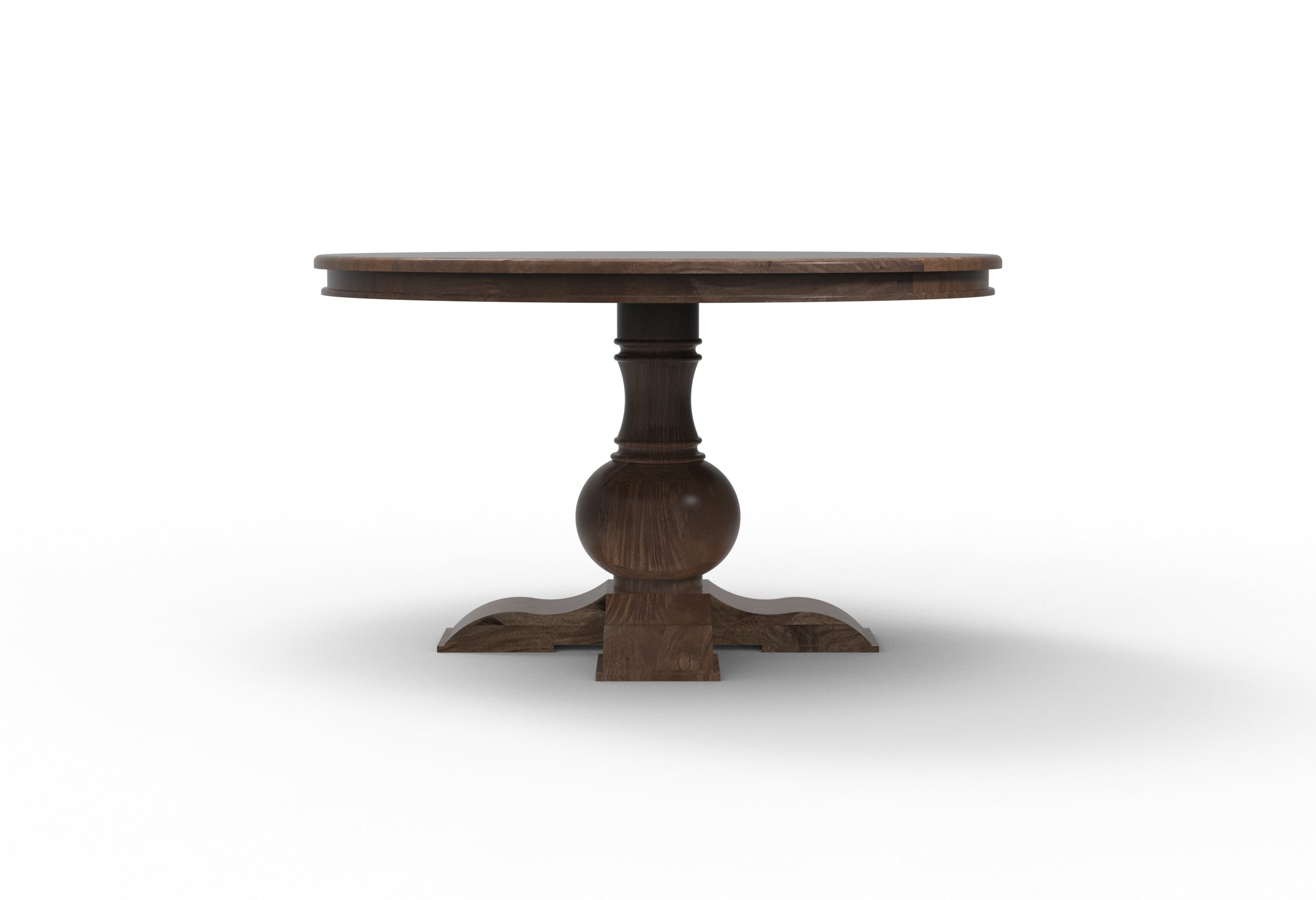 Marcia 53" Acacia Round Dining Table - Natural + Smoke