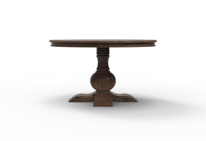 Marcia 53" Acacia Round Dining Table - Natural + Smoke