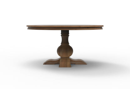 Marcia 60" Acacia Round Dining Table - Natural + Gray