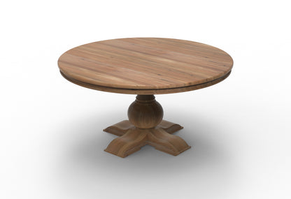 Marcia 60" Acacia Round Dining Table - Natural + Gray