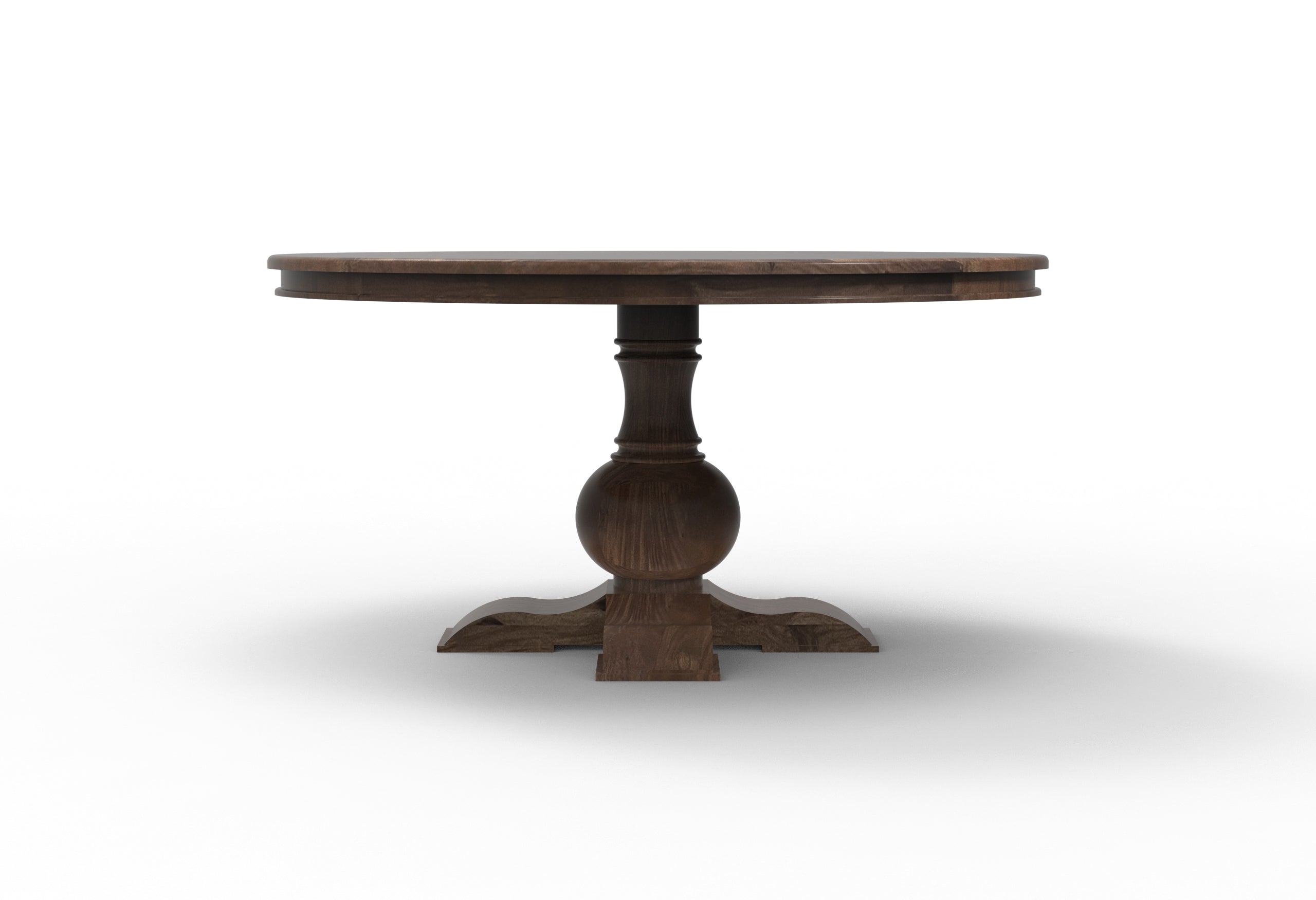 Marcia 60" Acacia Round Dining Table - Natural + Smoke
