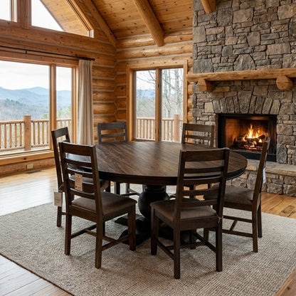 Malcolm Acacia Ladderback Dining Chair - Natural + Black