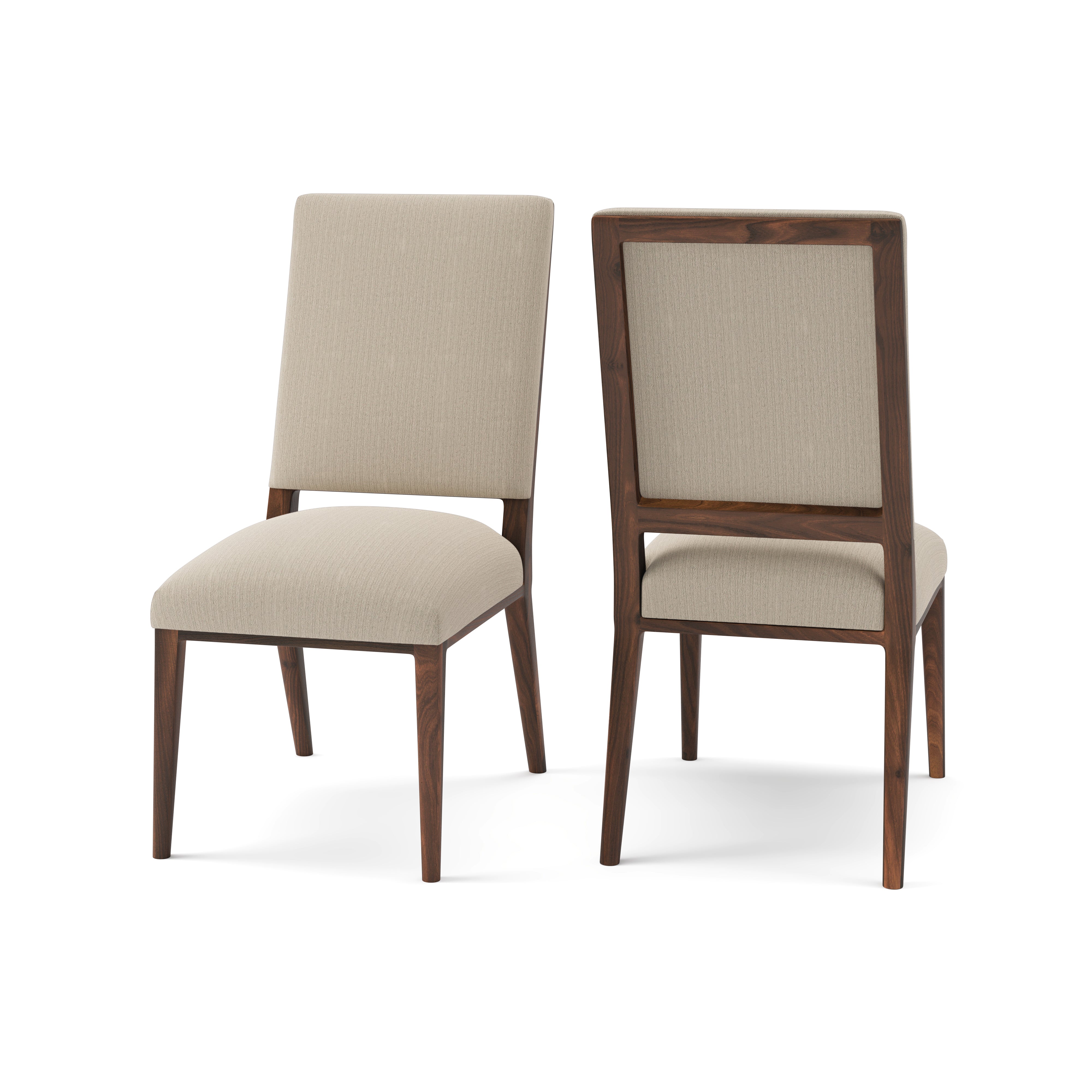 Willis Deconstructed Dining Chair -  Performance Ecru + Natural + Black