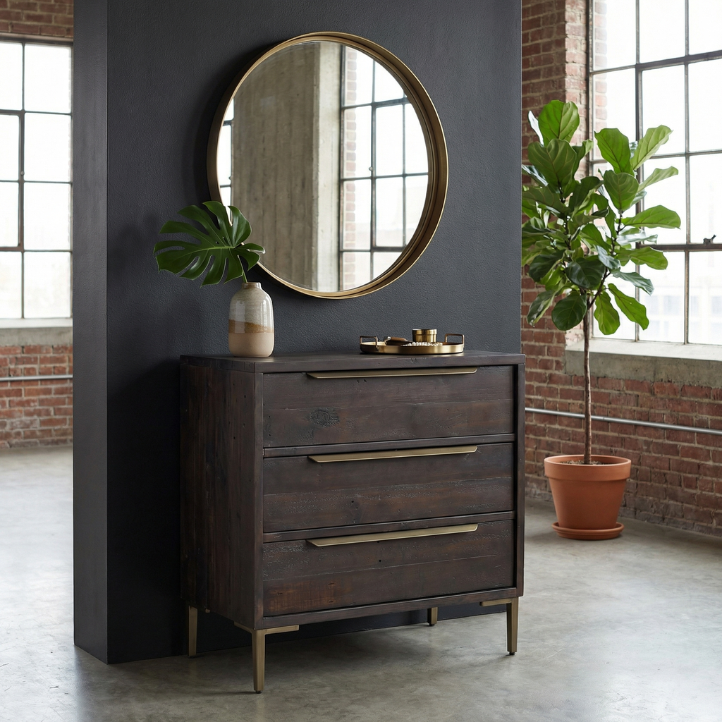 Willow 30" 3 Drawer Dresser - Dark Carbon