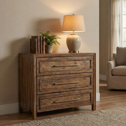 Wilshire 44" 3 Drawer Bachelors Chest - Pecan