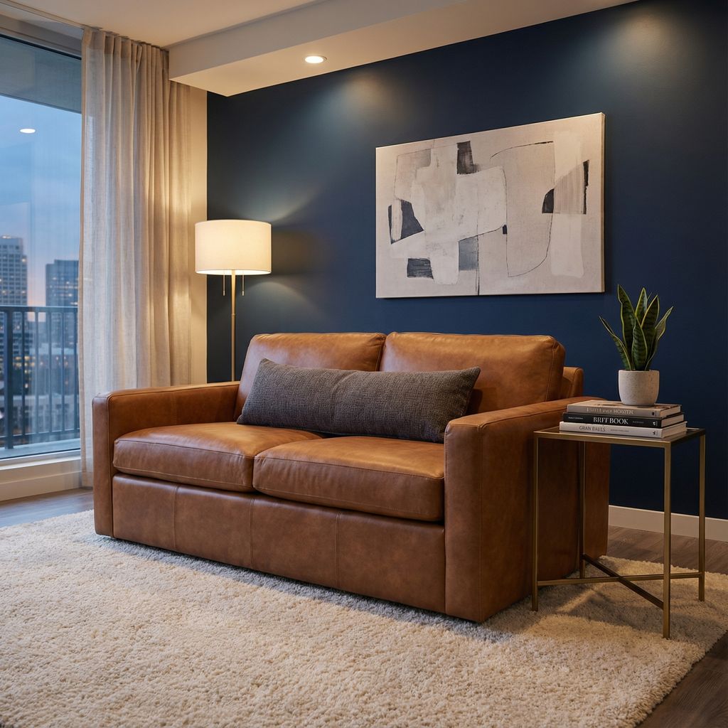 Wyatt 62" Wide Track Arm 3 Cushion Top Grain Leather Loveseat - Desert Sand