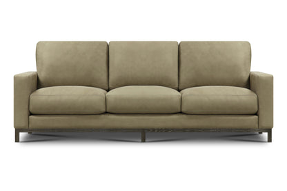 Clarksdale 90" Top Grain Leather 3 Cushion Sofa - Napa Dove