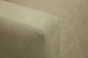 Clarksdale 90" Top Grain Leather 3 Cushion Sofa - Napa Dove