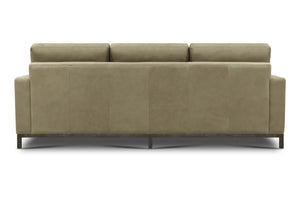 Clarksdale 90" Top Grain Leather 3 Cushion Sofa - Napa Dove