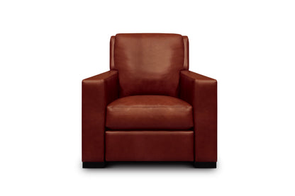 Mason 36" Top Grain Leather Reclining Chair - Soleil Ember