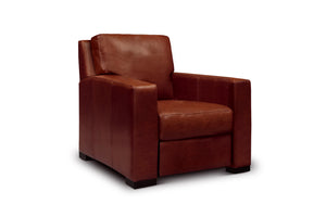 Mason 36" Top Grain Leather Reclining Chair - Soleil Ember