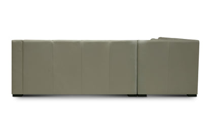 Nathan 122" x 122" 5 Cushion Wedge Corner Top Grain Leather Sectional - Napa Sand