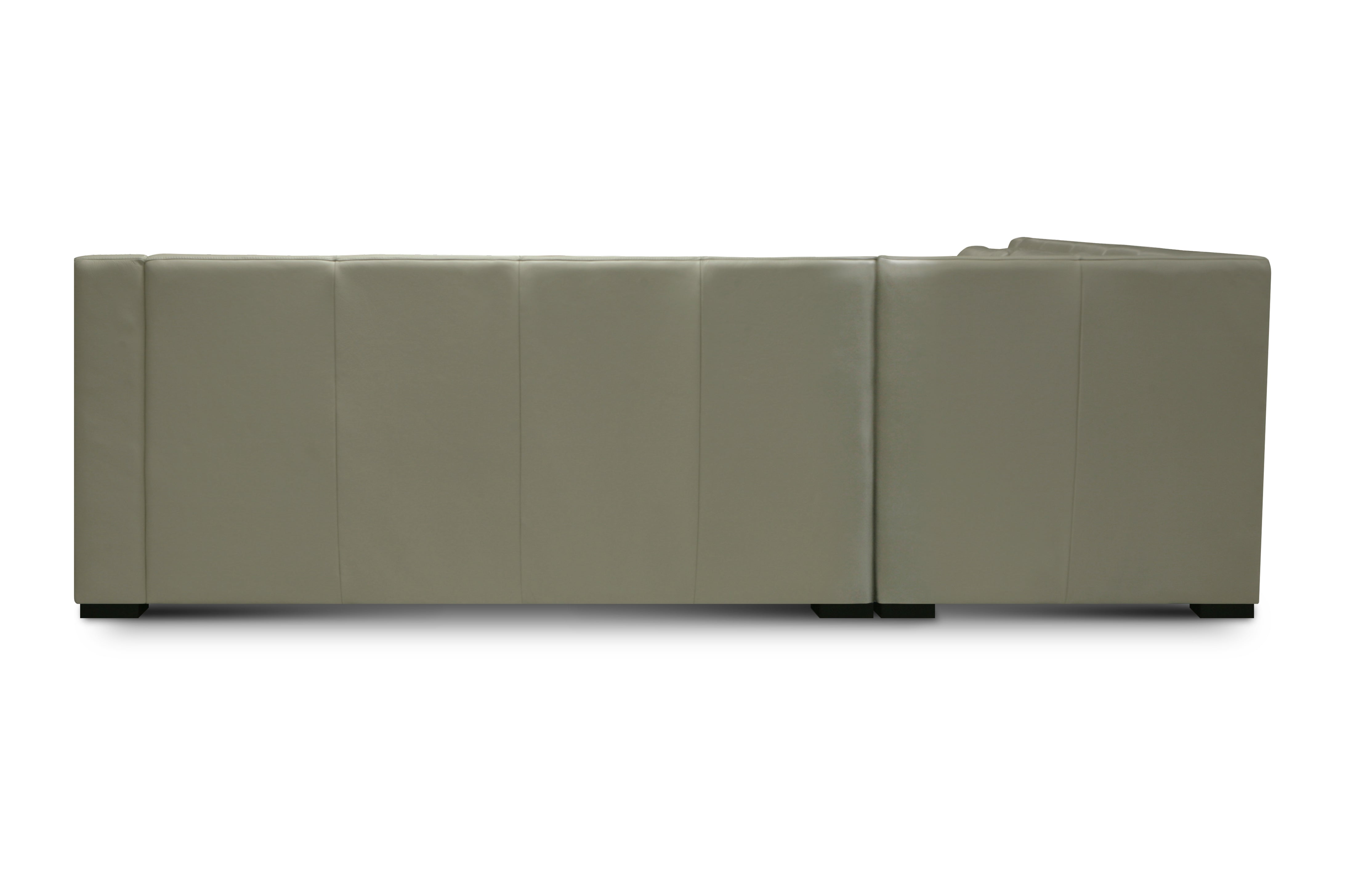 Nathan 122" x 122" 5 Cushion Wedge Corner Top Grain Leather Sectional - Napa Sand