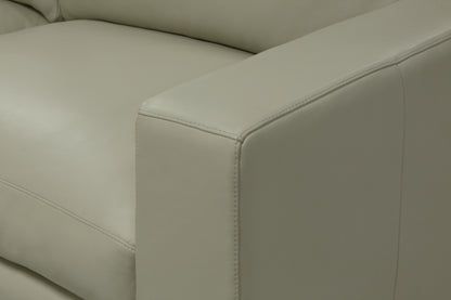 Nathan 122" x 122" 5 Cushion Wedge Corner Top Grain Leather Sectional - Napa Sand