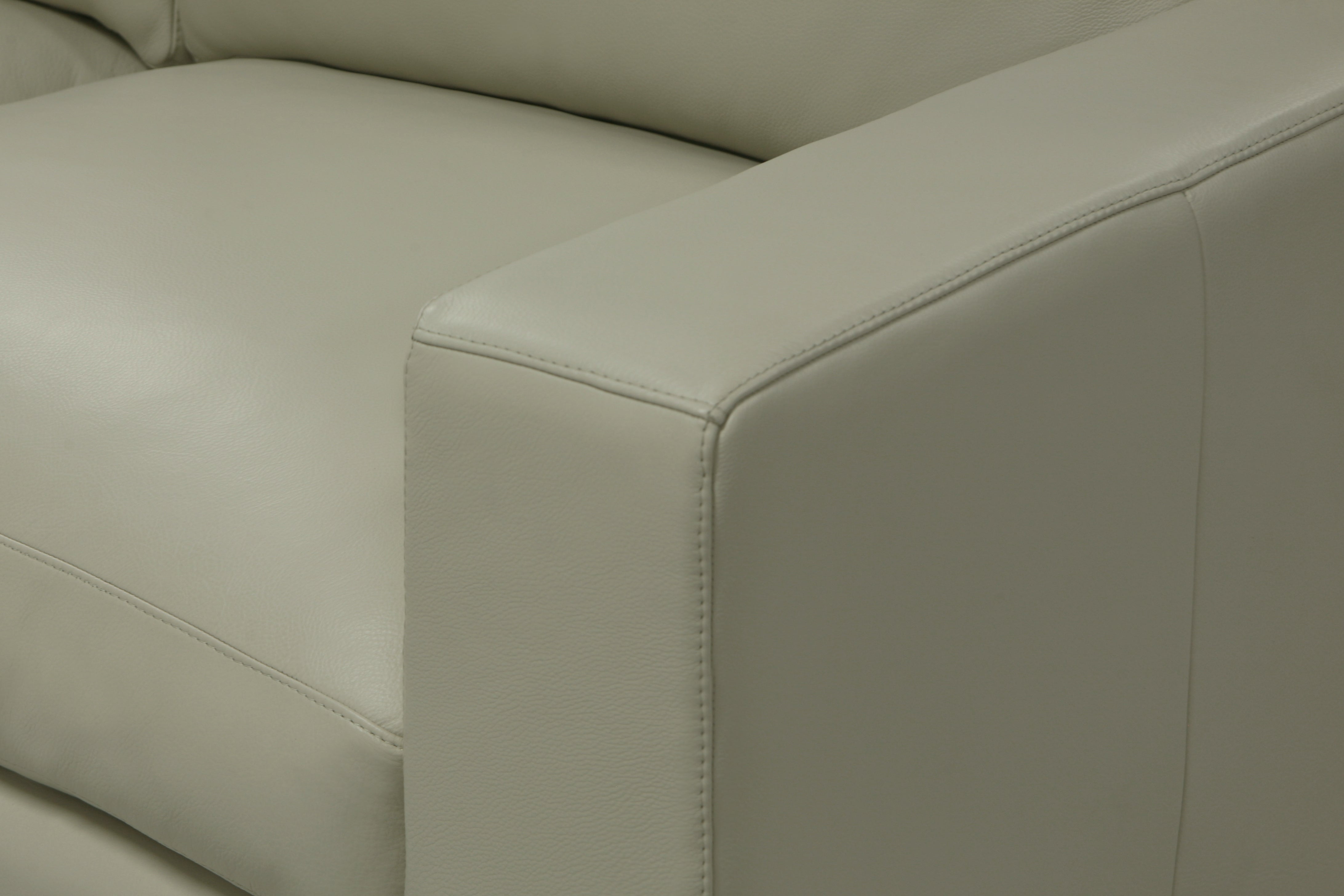 Nathan 122" x 122" 5 Cushion Wedge Corner Top Grain Leather Sectional - Napa Sand
