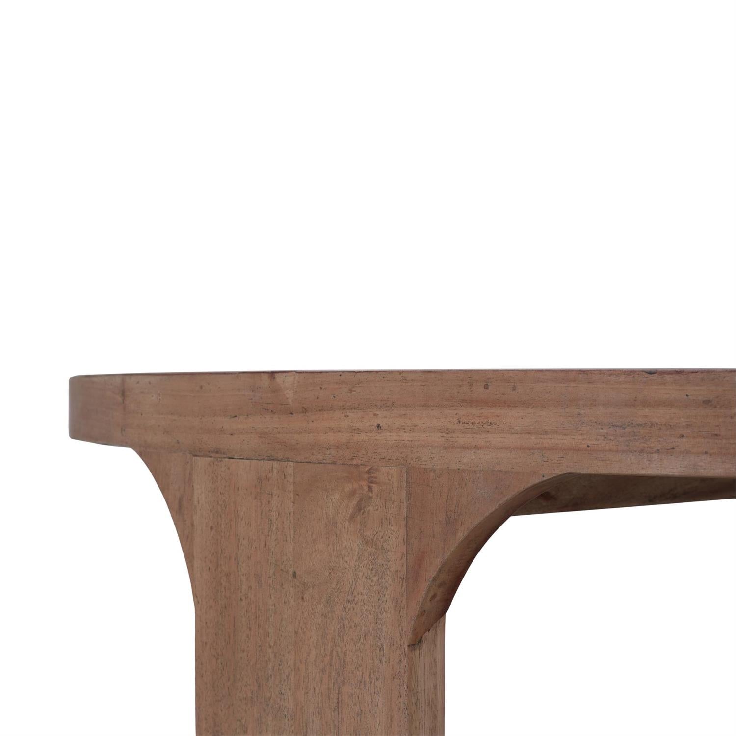 Farah 48" Mahogany Round Coffee Table - Fruitwood