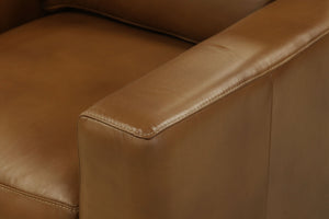 Norton 85" Top Grain Leather 2 Cushion Sofa - Portofino Cinnamon