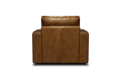 Norton 41" Top Grain Leather Chair - Portofino Cinnamon
