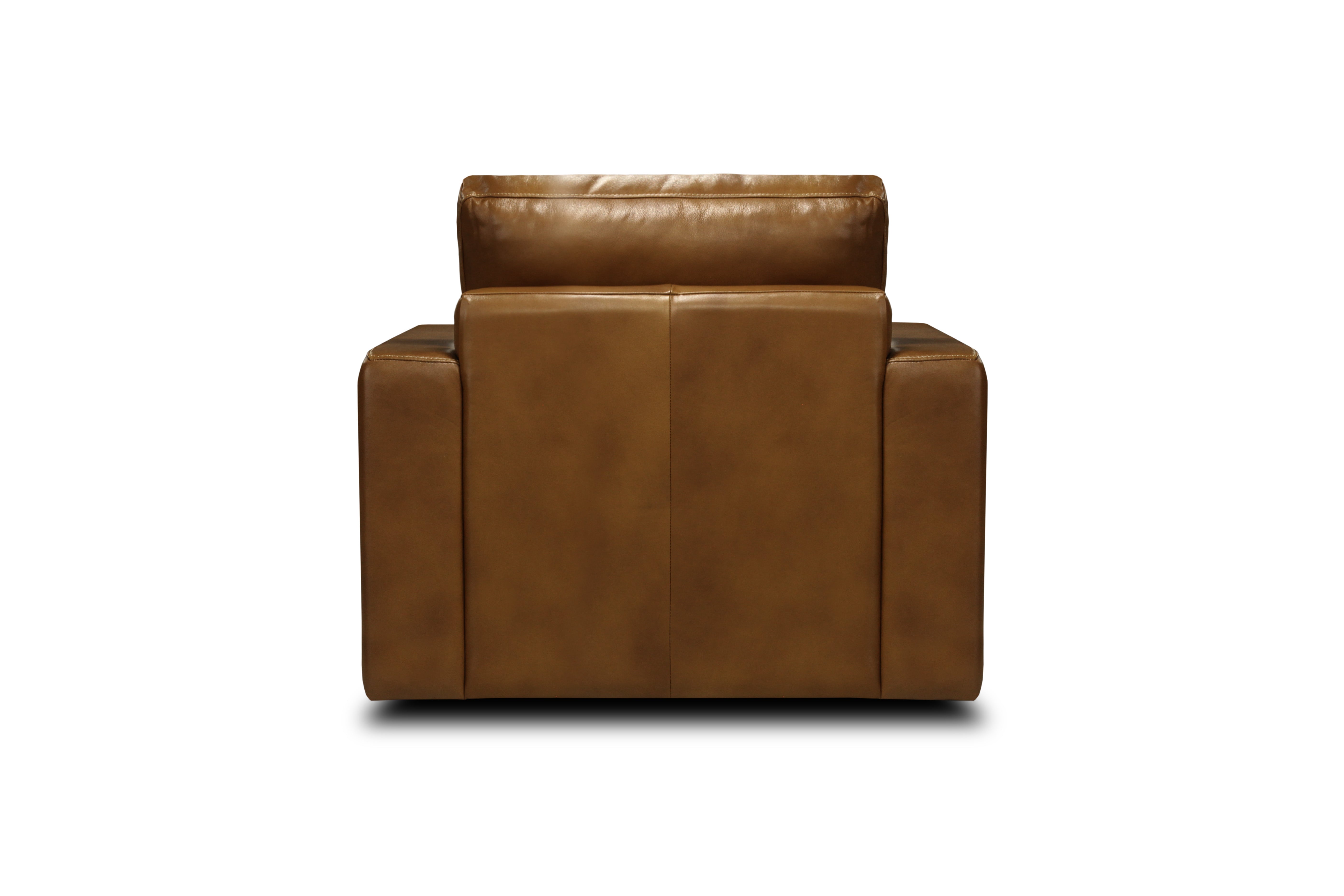 Norton 41" Top Grain Leather Chair - Portofino Cinnamon