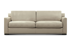 Dante 90" Top Grain Leather 2 Cushion Sofa - Viking Putty